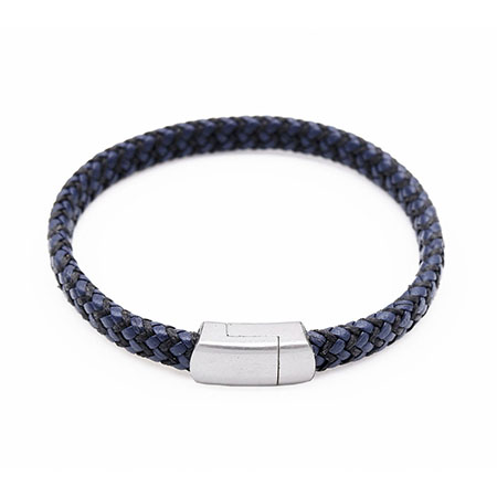 Lthr/Cord Weave Bracelet