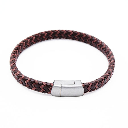 Lthr/Cord Weave Bracelet