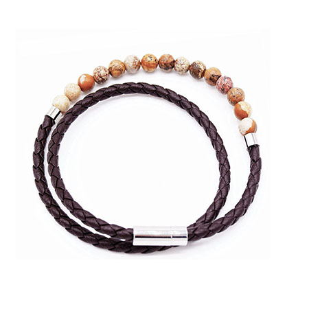 Leather&Beaded Bracelet