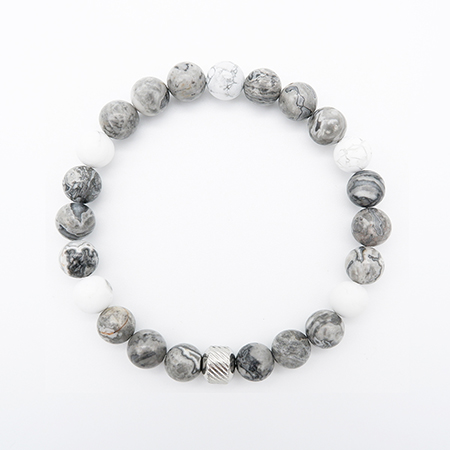 Map Jasper Beaded Bracelet