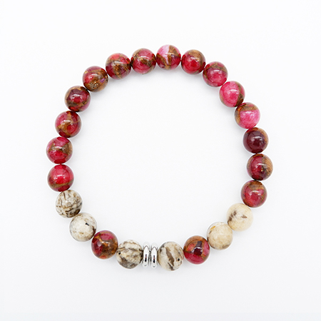 Red Mosaic Quartz Bracelet