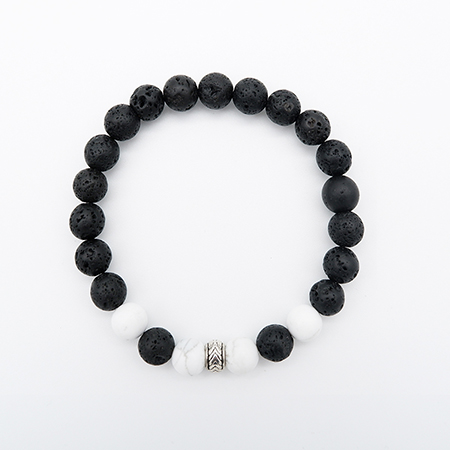 Lava Stone With Howlite