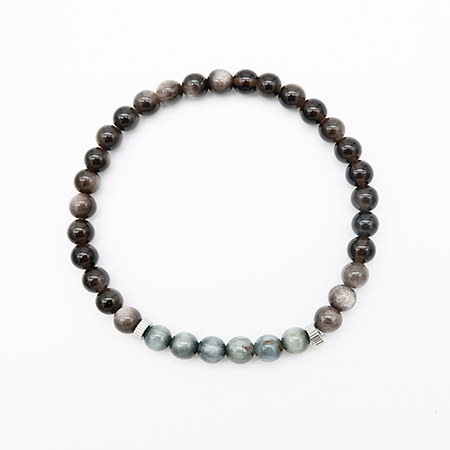 Silver Obsidian Bracelet