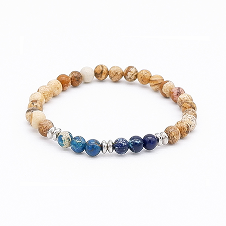 Picture Jasper Beaded Bracelet
