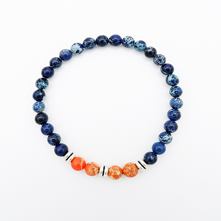 Blue Imperial Bead Bracelet