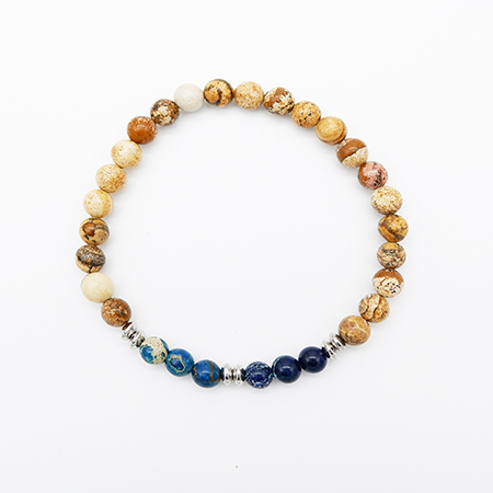 Picture Jasper Beaded Bracelet