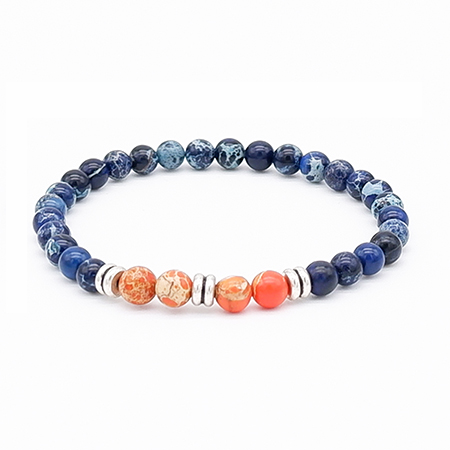 Blue Imperial Bead Bracelet