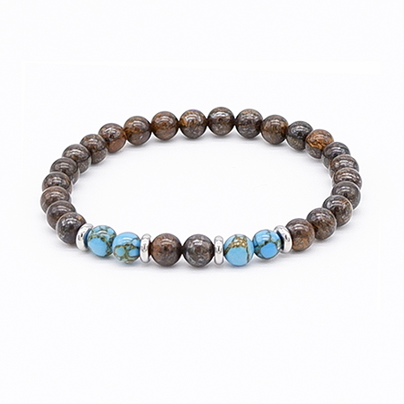 6mm Bronzite Beaded Bracelet