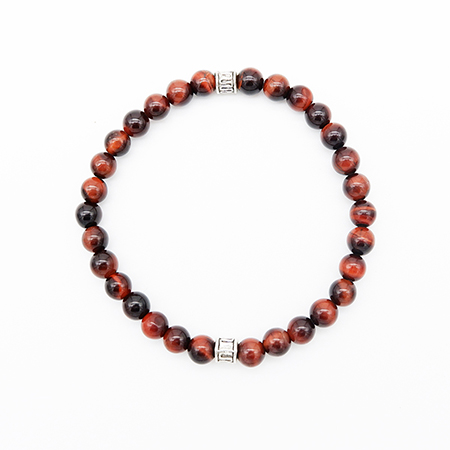 6mm Red Tiger Eye Bracelet