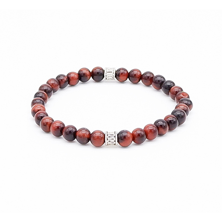 6mm Red Tiger Eye Bracelet