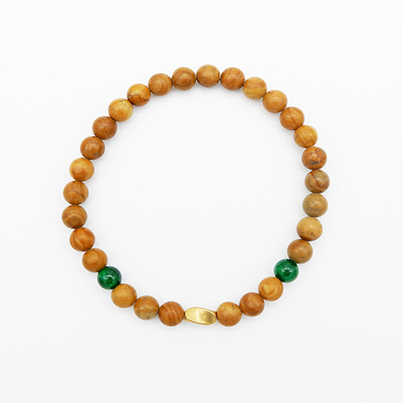 Yellow Wood Grain Beads