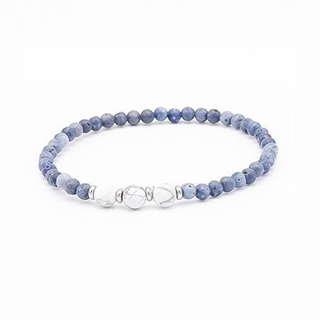 4mm Blue Coral Bracelet