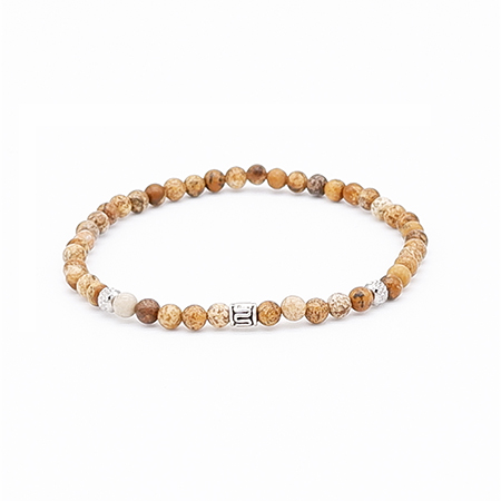 4mm Picture Jasper Bracelet