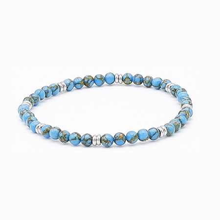 4mm Turquoise Bead Bracelet