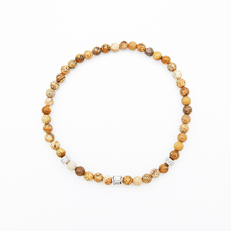4mm Picture Jasper Bracelet