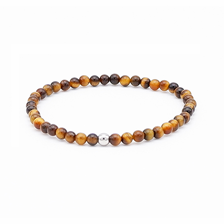 4mm Yellow Tiger Eye Bracelet