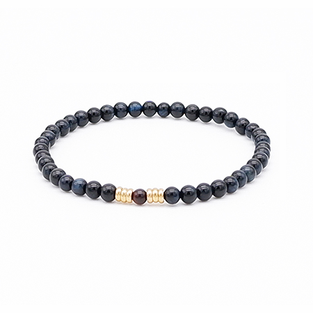 4mm Navy Beaded Bracelet