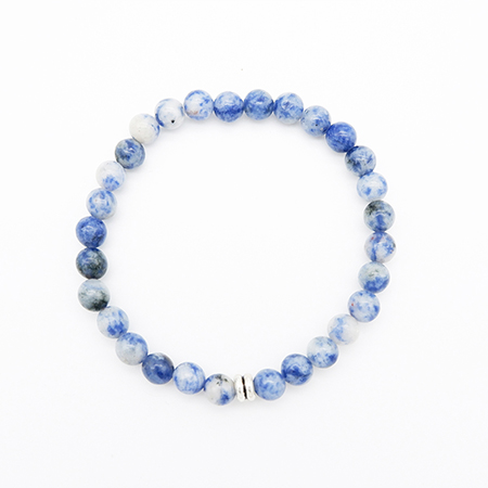 6mm Blue Spot Stone Bracelet