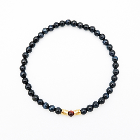 4mm Navy Beaded Bracelet