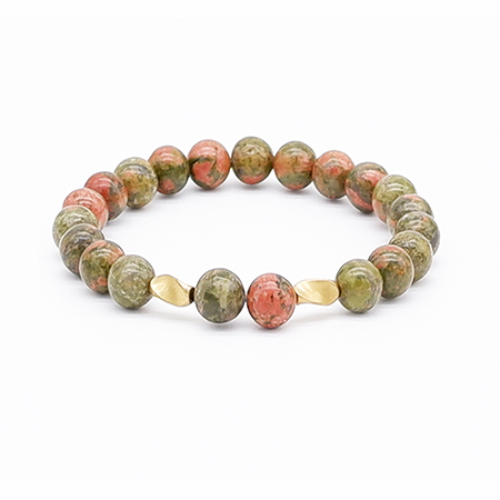 8mm Bead With Brass Spacers