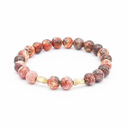 8mm Bead With Brass Spacers