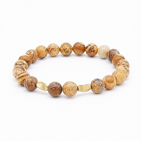 8mm Bead With Brass Spacers