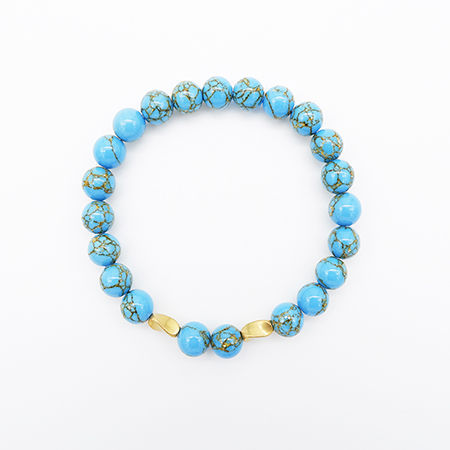 8mm Bead With Brass Spacers