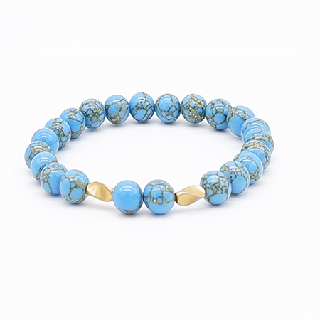 8mm Bead With Brass Spacers