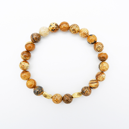 8mm Bead With Brass Spacers