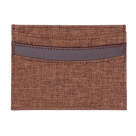 Leather Fabric Card Case