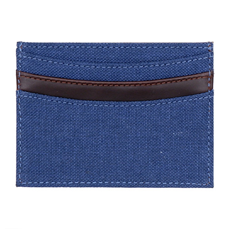 Leather Fabric Card Case