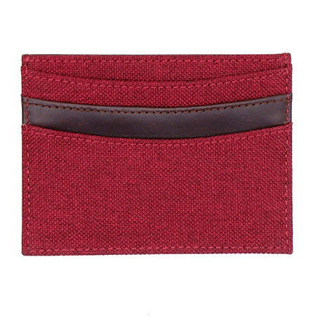 Leather Fabric Card Case