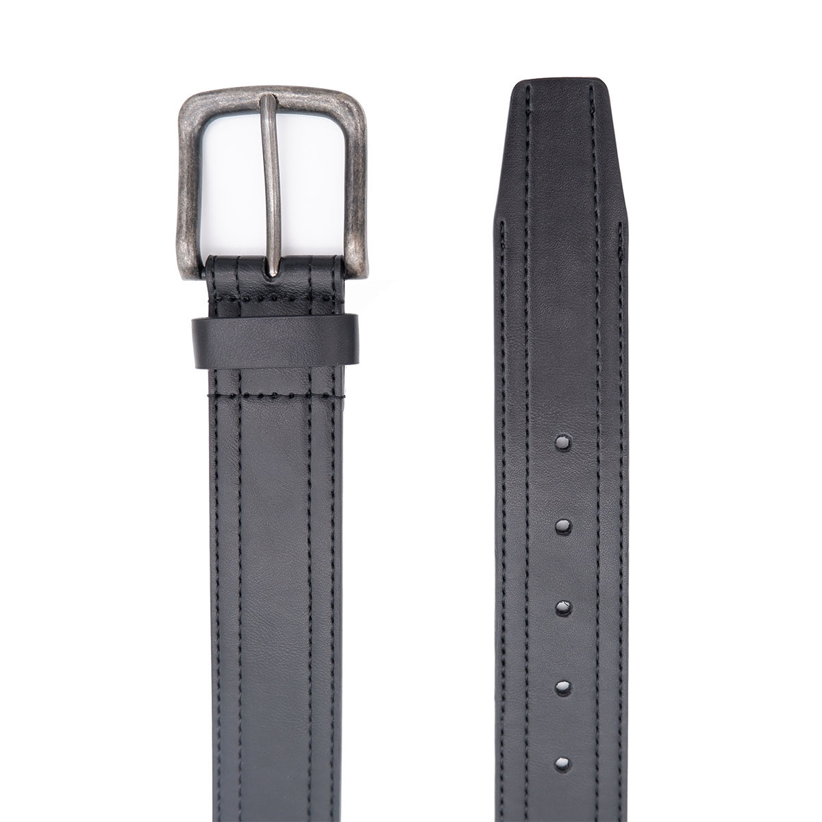 38mm Black Tramline Stitching Belt1 .jpg